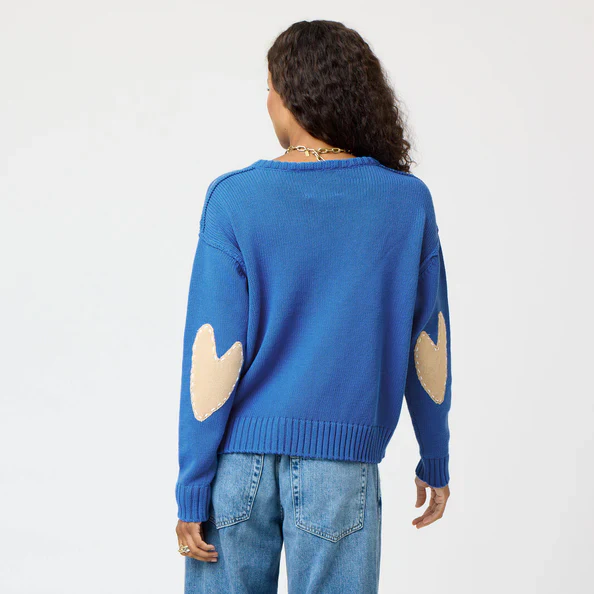 Frenchy Cotton Sweater (Mid Blue) - Image 2