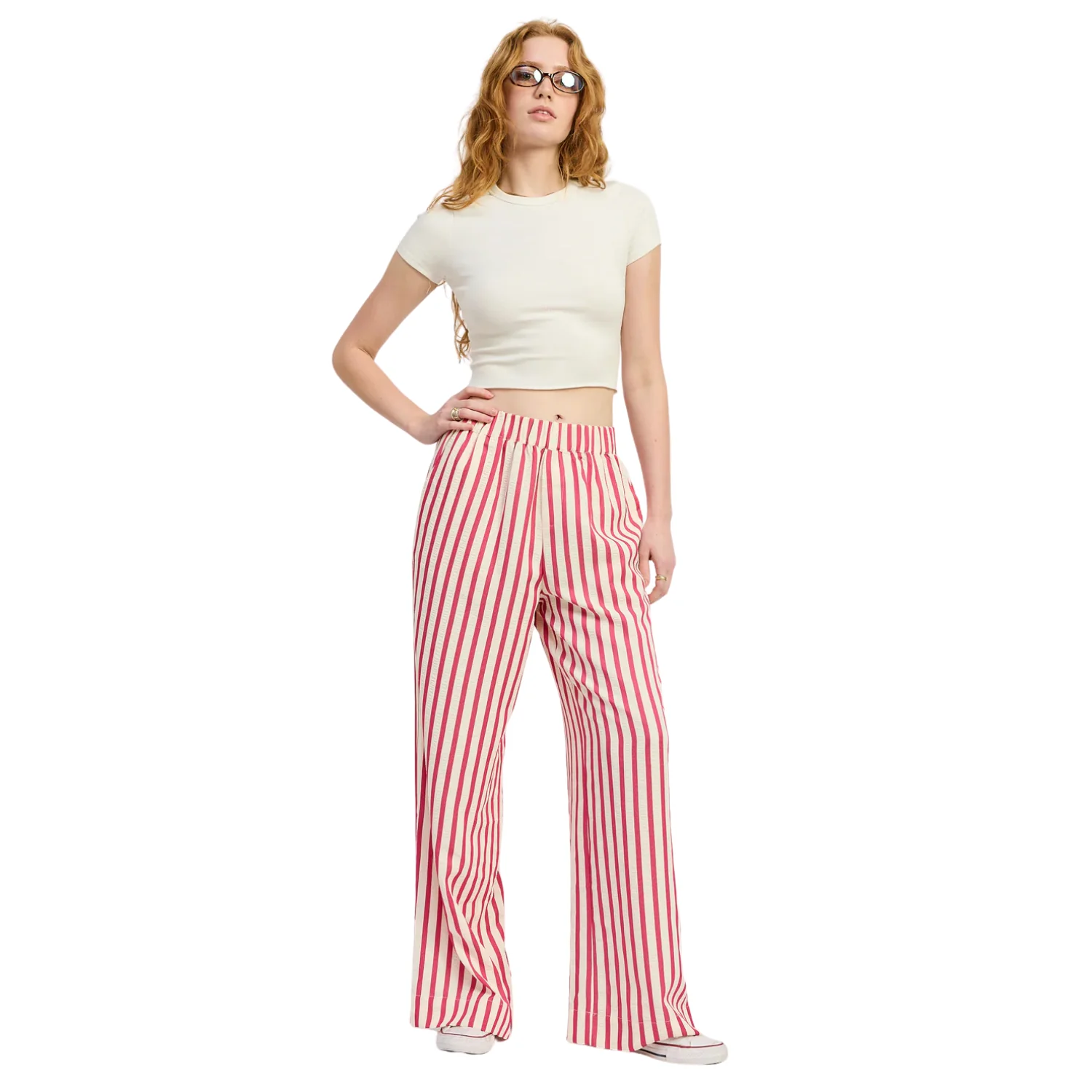 Full Length Lounge Trouser Pants (Sweet Red Stripe) - Image 3