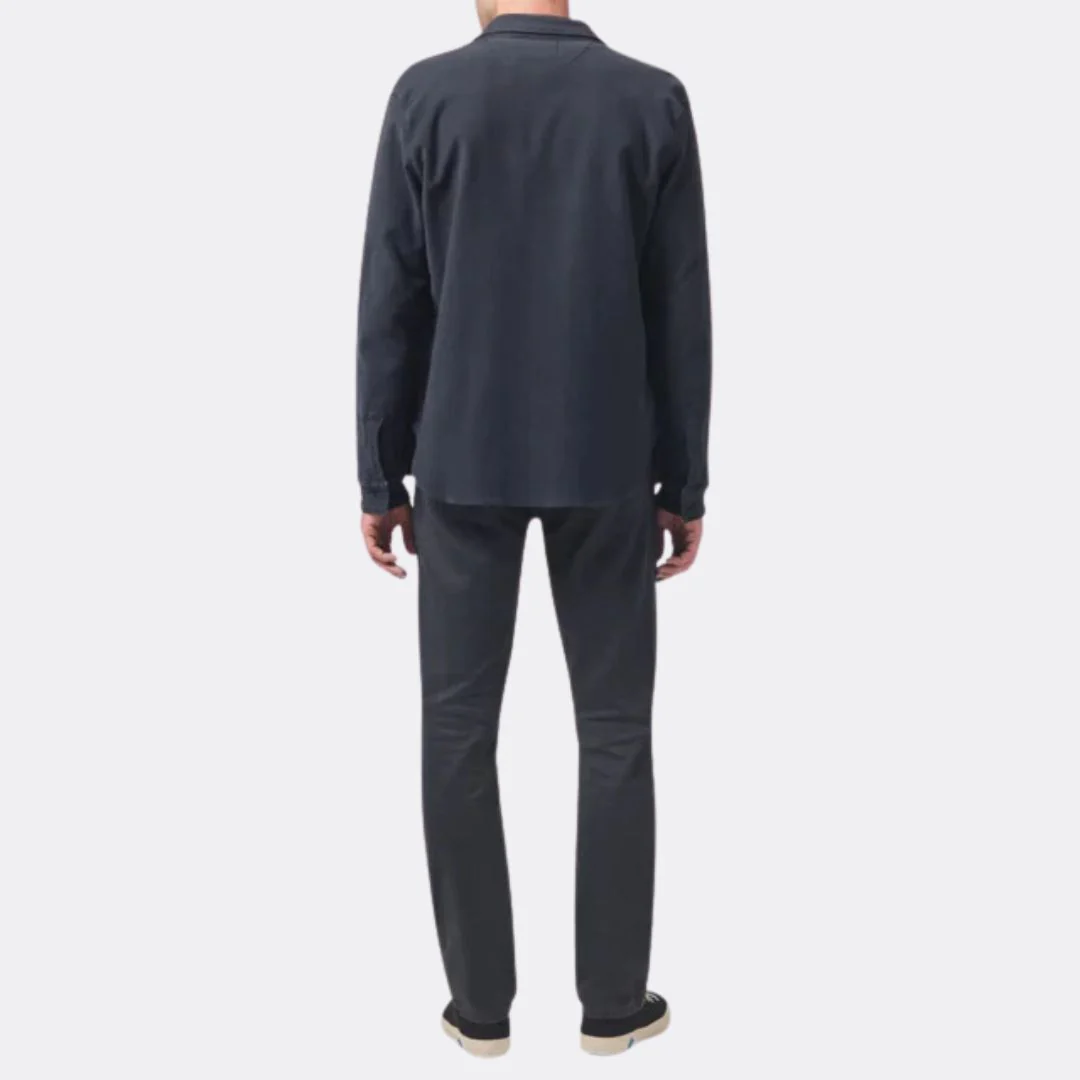 Gage Slim Straight Stretch Linen (Washed Black) - Image 2