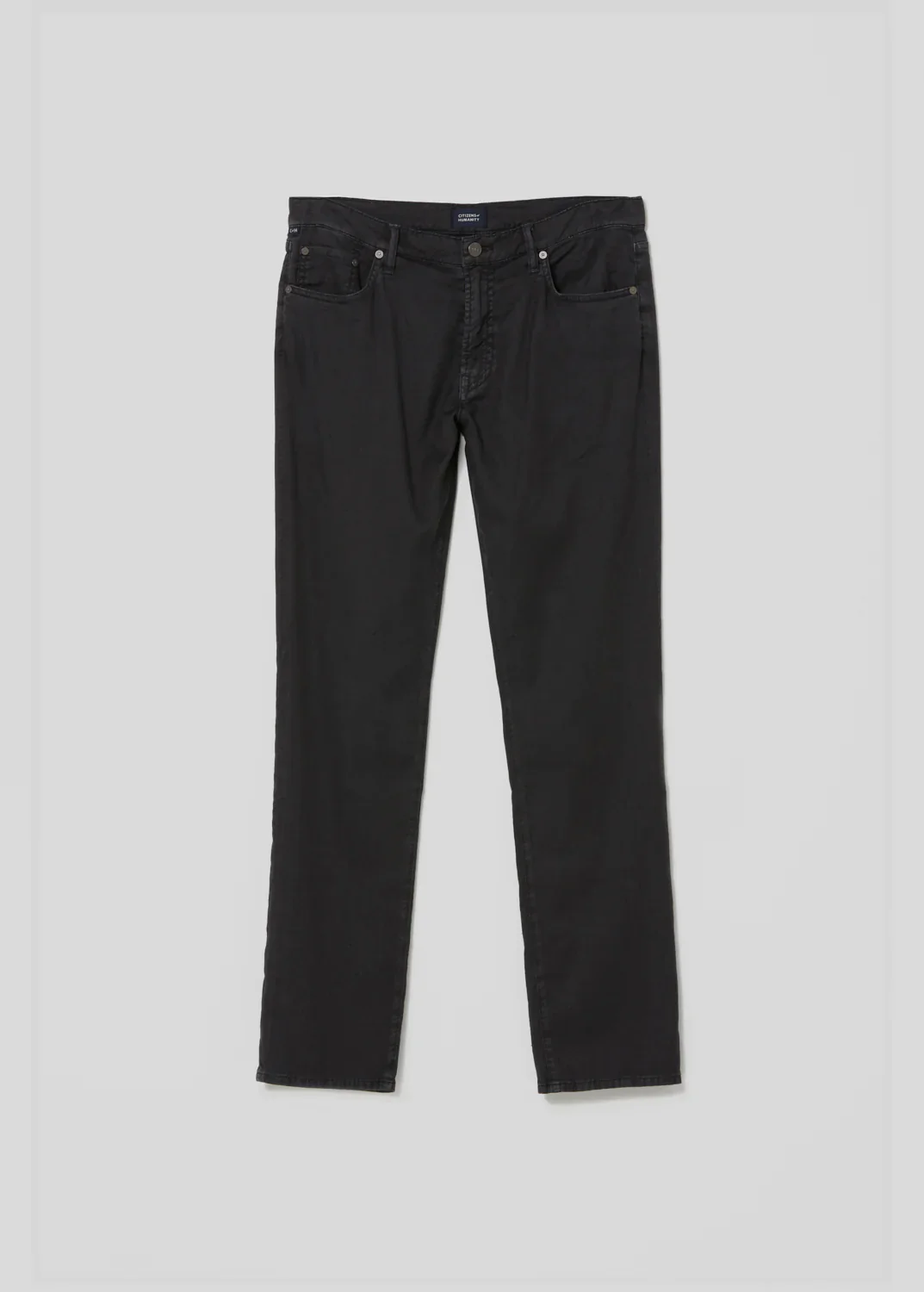 Gage Slim Straight Stretch Linen (Washed Black) - Image 5