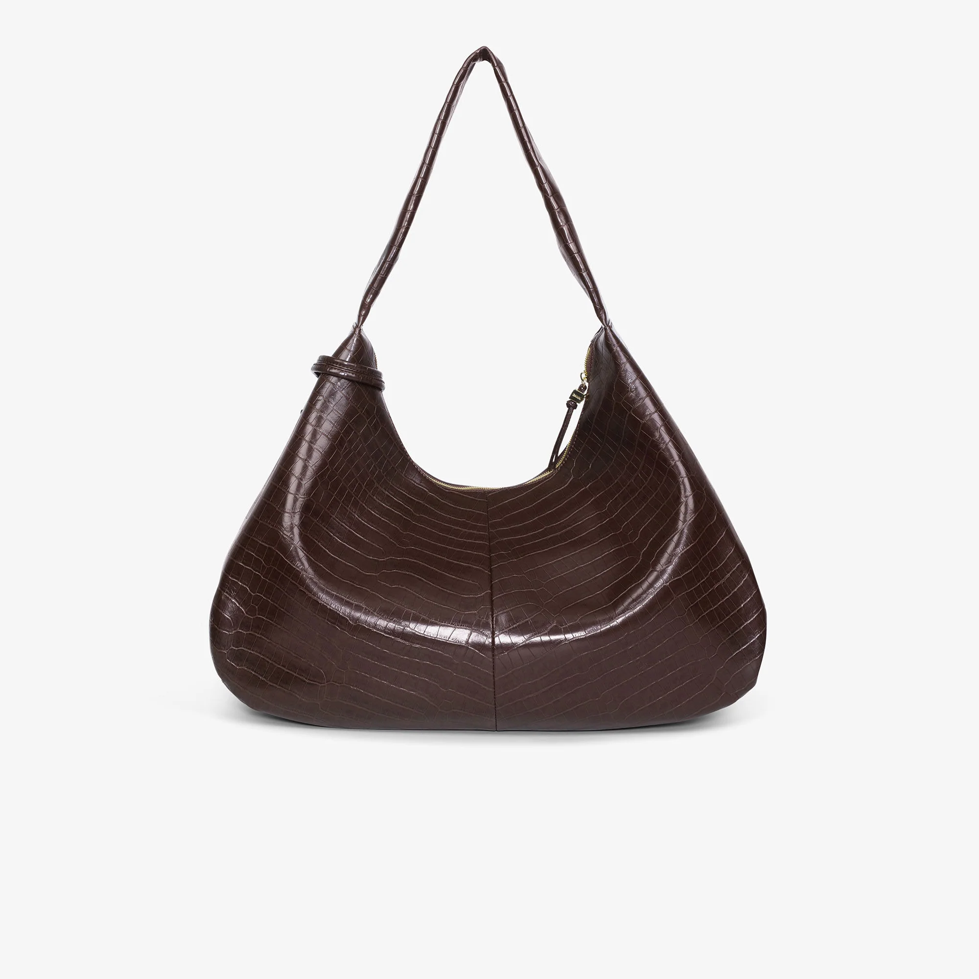 Ganni Bou Bag Hobo XXL Croco (Chocolate Fondant) - Image 5