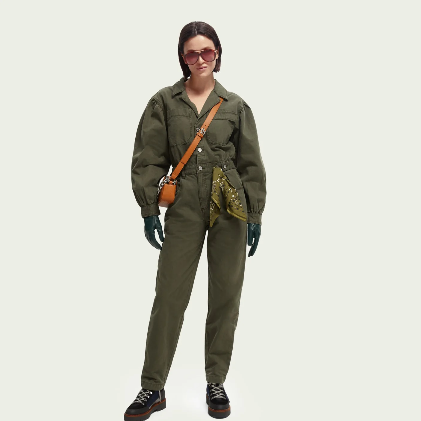 Garment Dyed Denim Jumpsuit