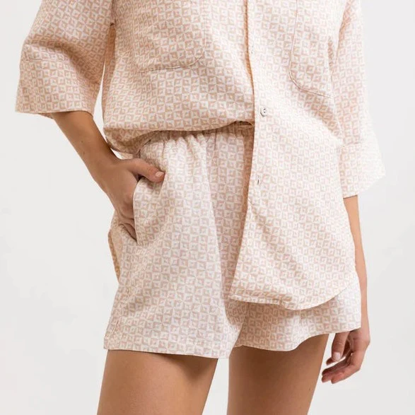 Geo Tie Front Short (Peach Parfait) - Image 2