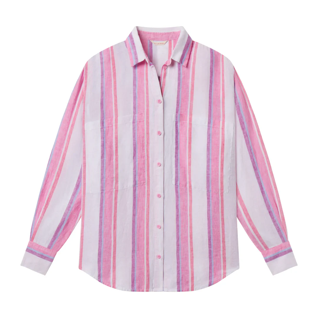 Getaway Button Down (Tidal Stripe Zinc) - Image 6