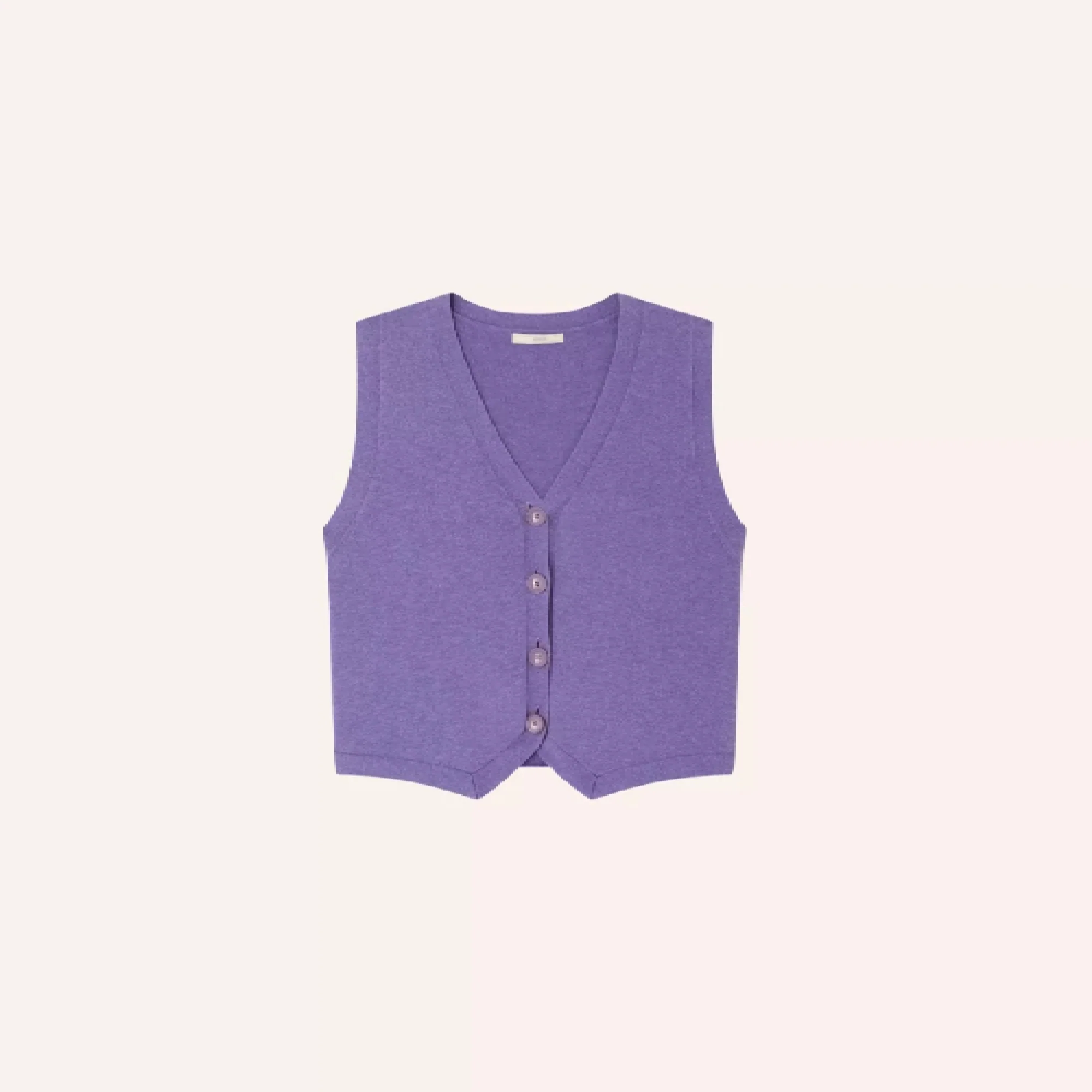 Giancarlo Sleeveless Cardigan (Amethyst) - Image 4