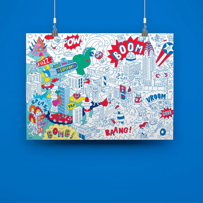 Giant Colouring Poster (Super Hero) - Image 2