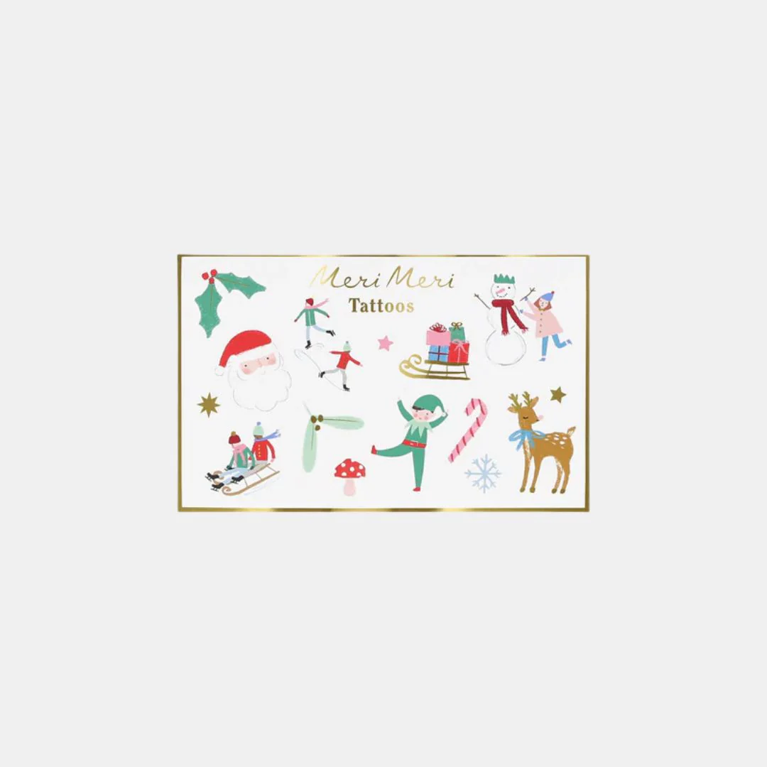 Mixed Icon Christmas Temporary Tattoos