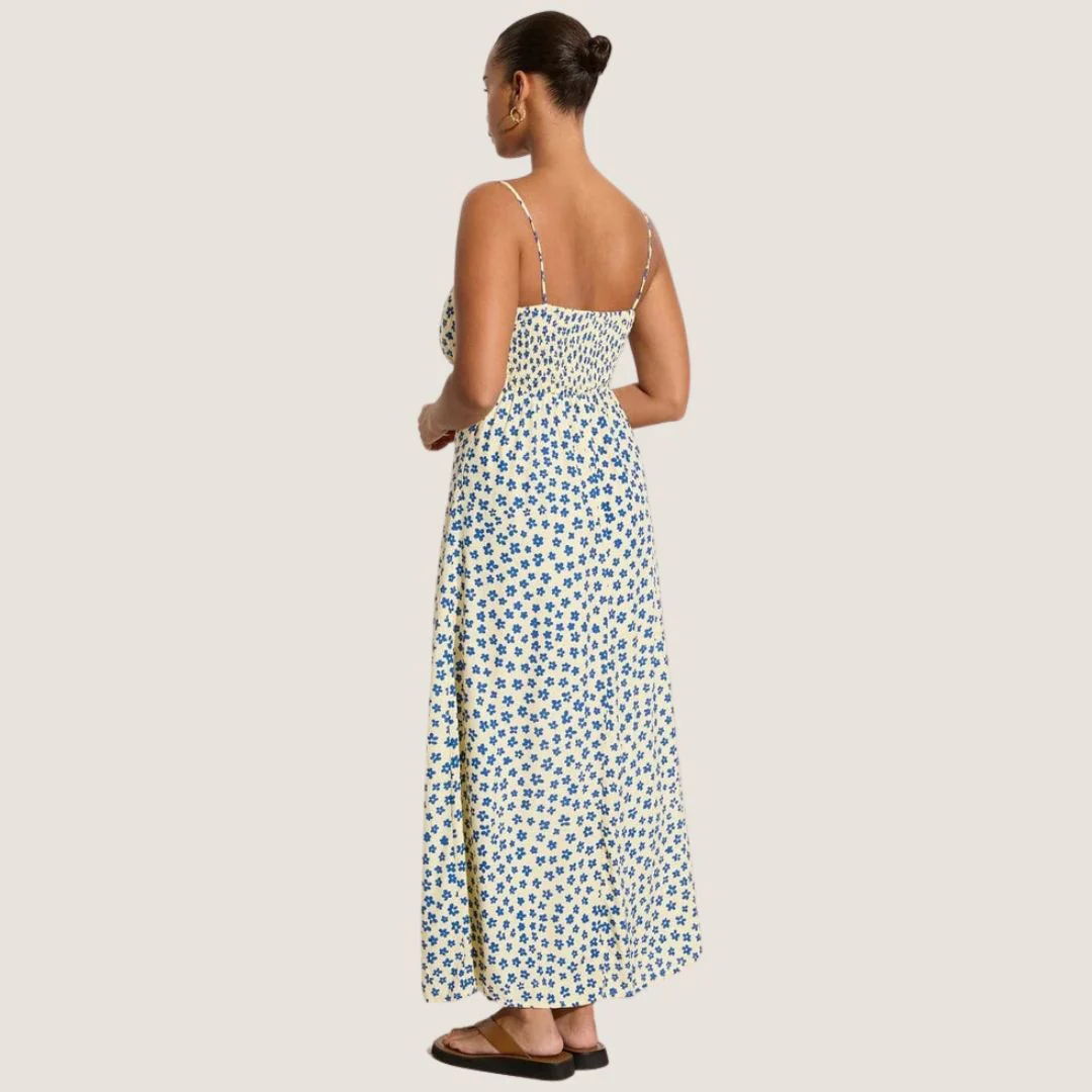 Gita Midi Dress (Floral + Blue) - Image 3