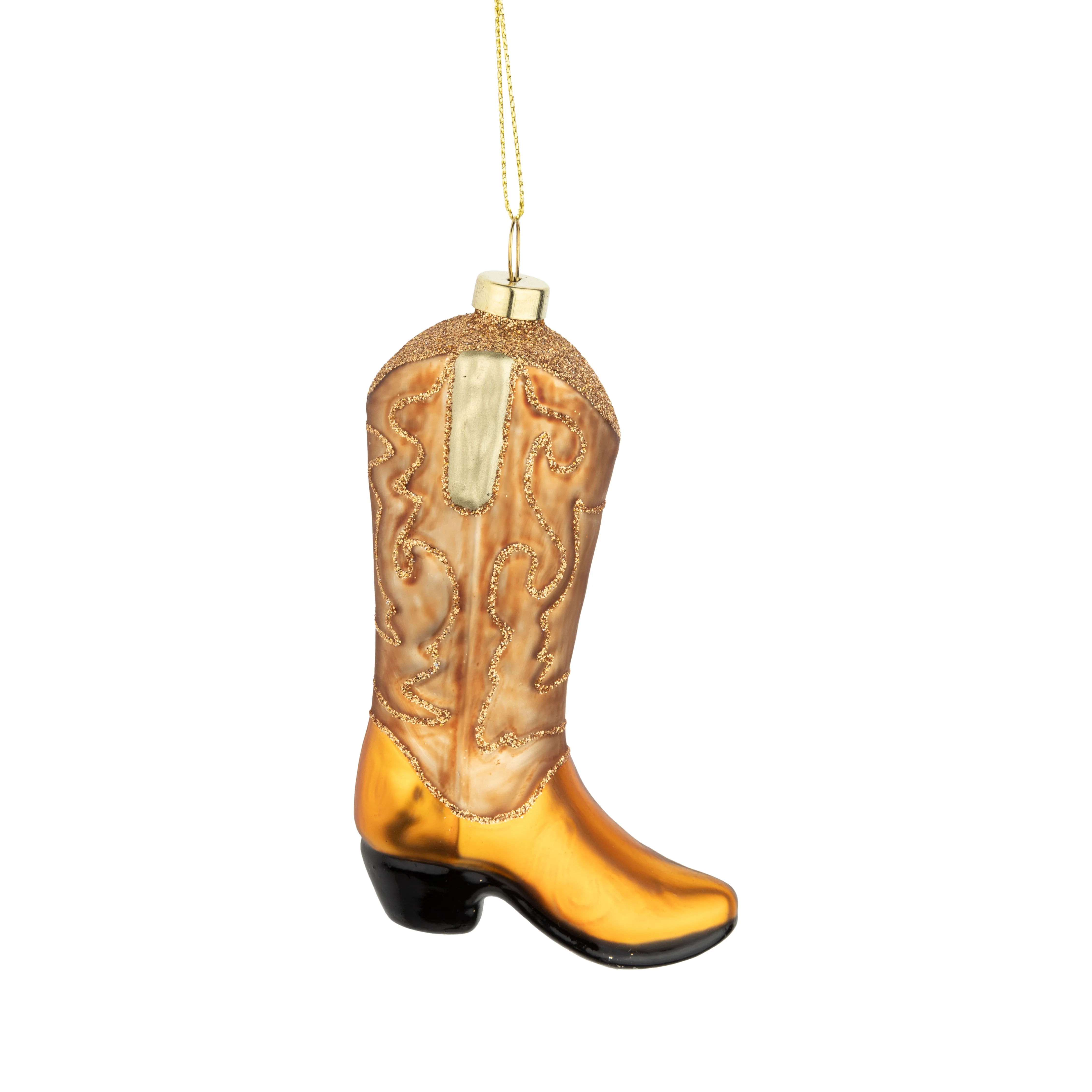 Glass Cowboy Boot Ornament