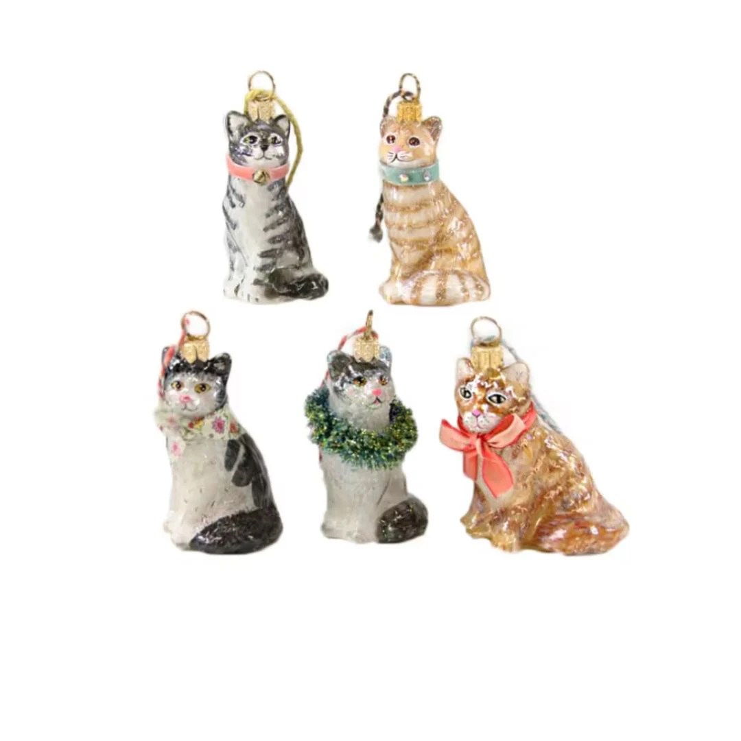 Glass Kitten Ornament