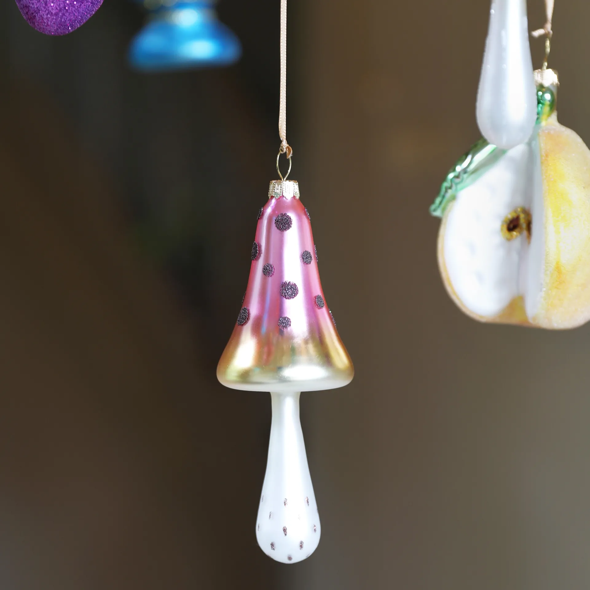 Glass Mushroom Ornament - Image 2