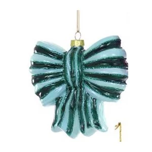 Glass Striped Bow Ornament - Image 6