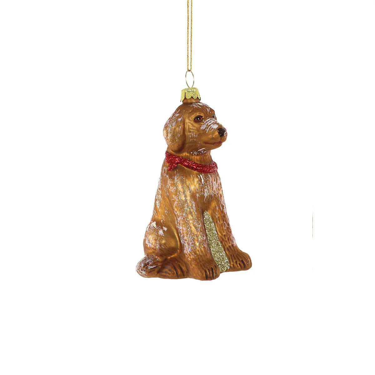 Glass Labradoodle Ornament