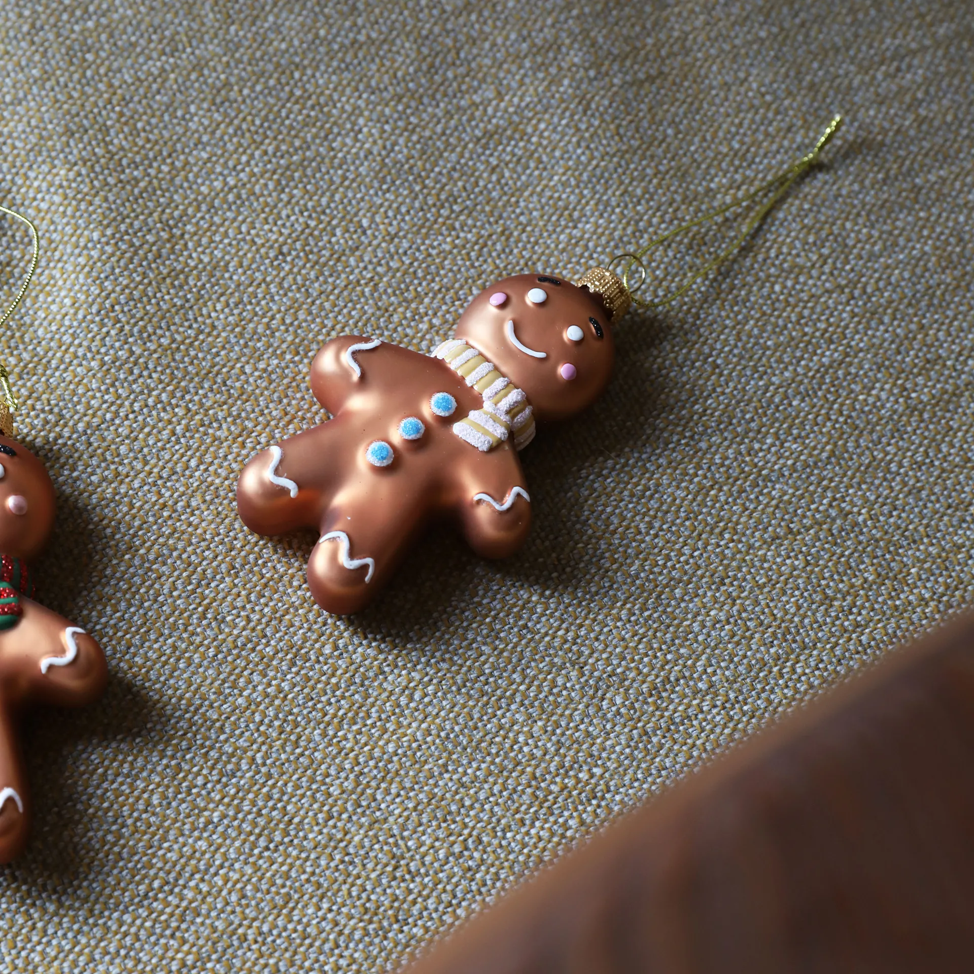 Glass Gingerbread Ornament (Pink) - Image 2