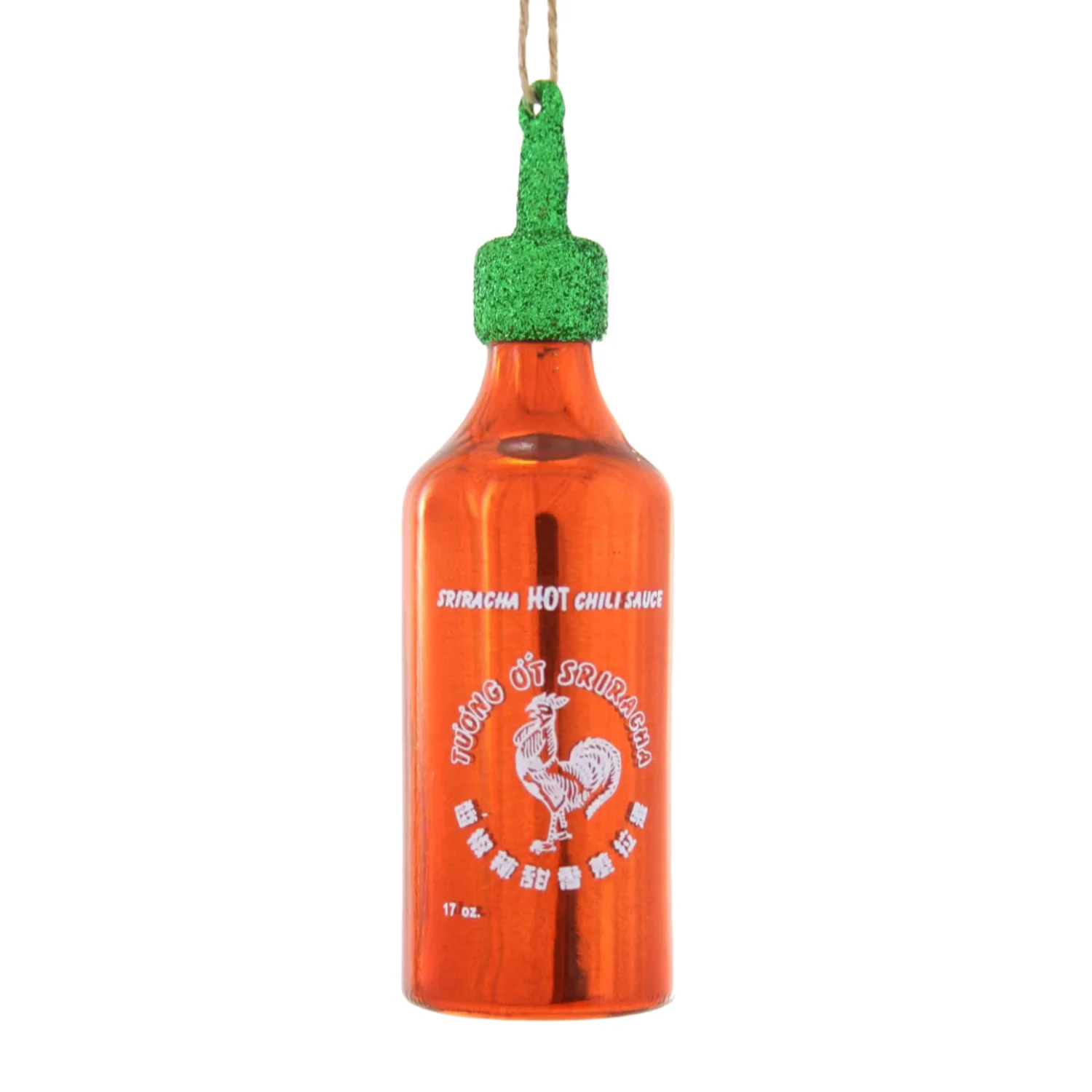 Glass Sriracha Chili Sauce Ornament