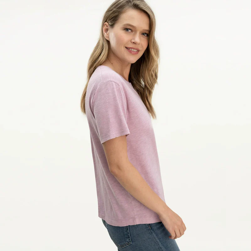 Glint Washed Crew Tee (Mauve) - Image 2