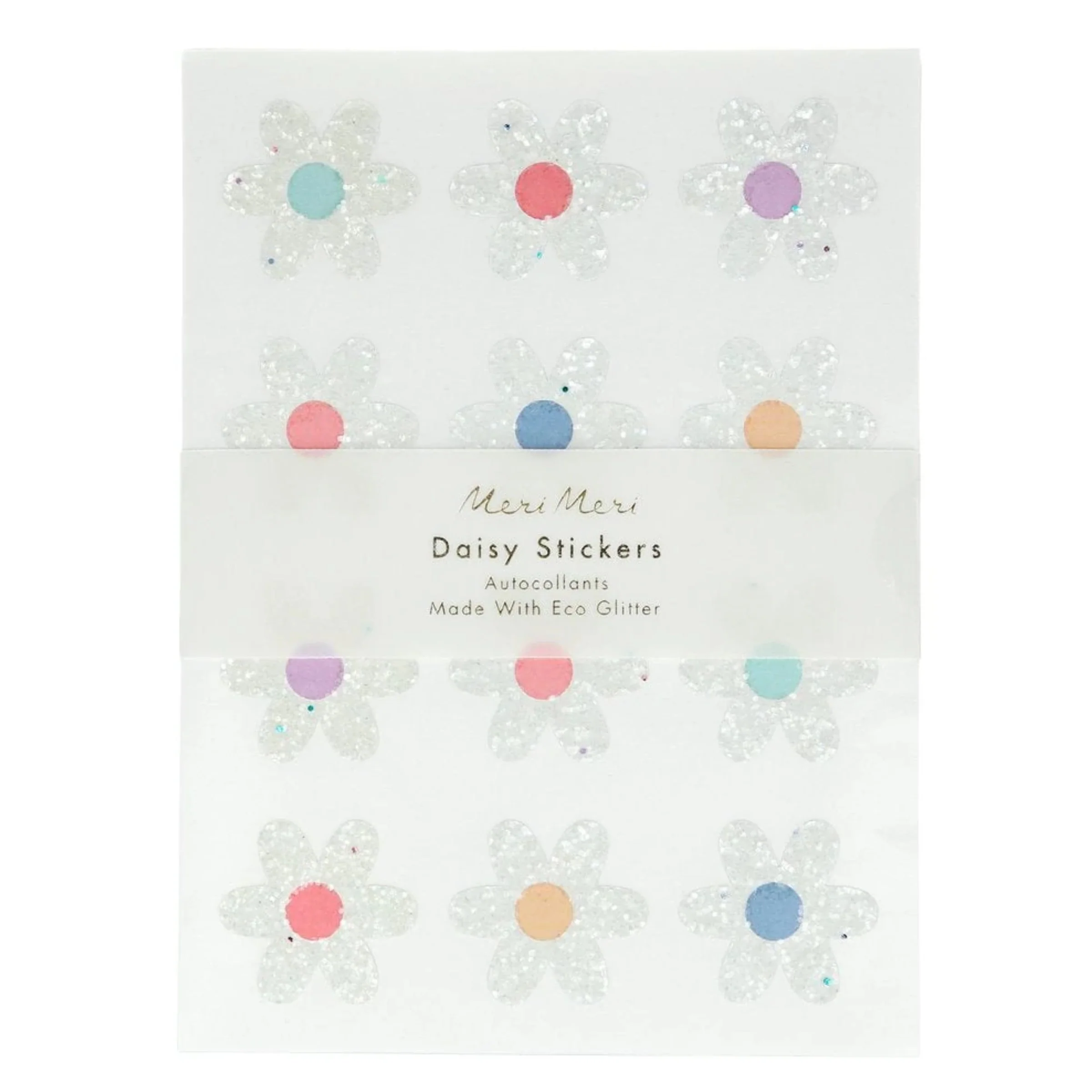 Glitter Daisy Stickers