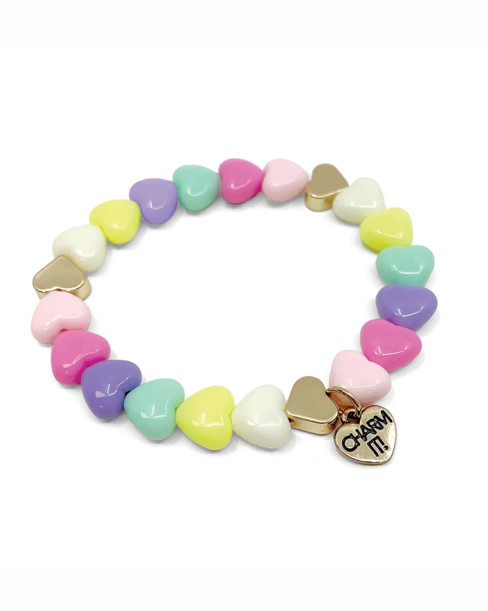 Gold Pastel Star Stretch Bead Bracelet