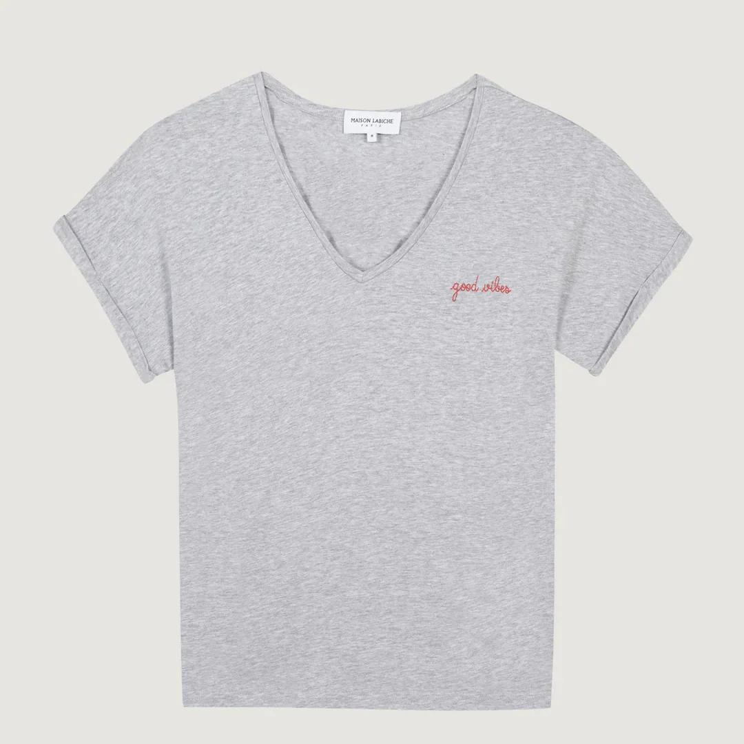 "Good Vibes" Château T-Shirt (Light Heather Grey)