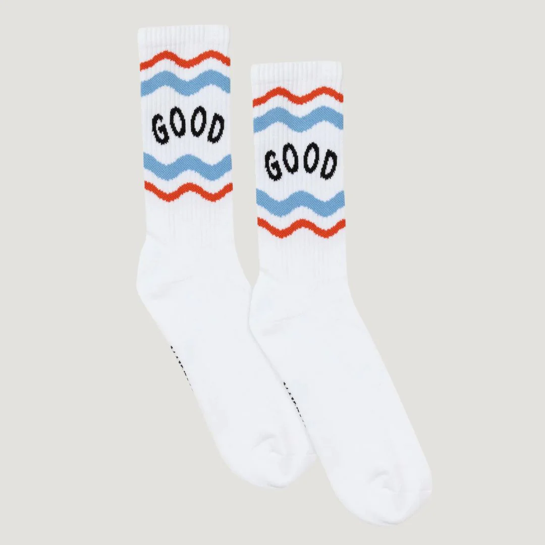 "Good Vibes" Gasnier Socks (Off White)