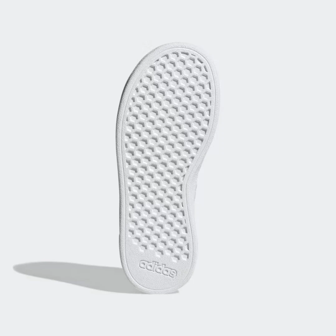 Grand Court Lifestyle Lace Tennis Shoes (Cloud White + Iridescent + Cloud White) - Image 3