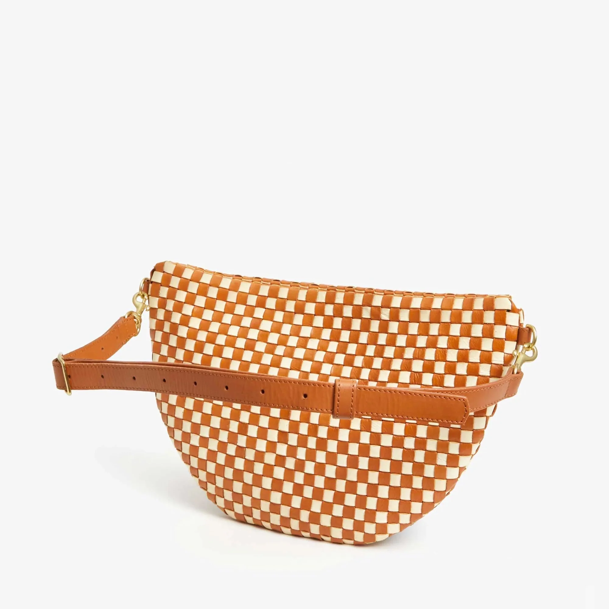 Grande Fanny Pack (Natural + Cream Woven Checker) - Image 3