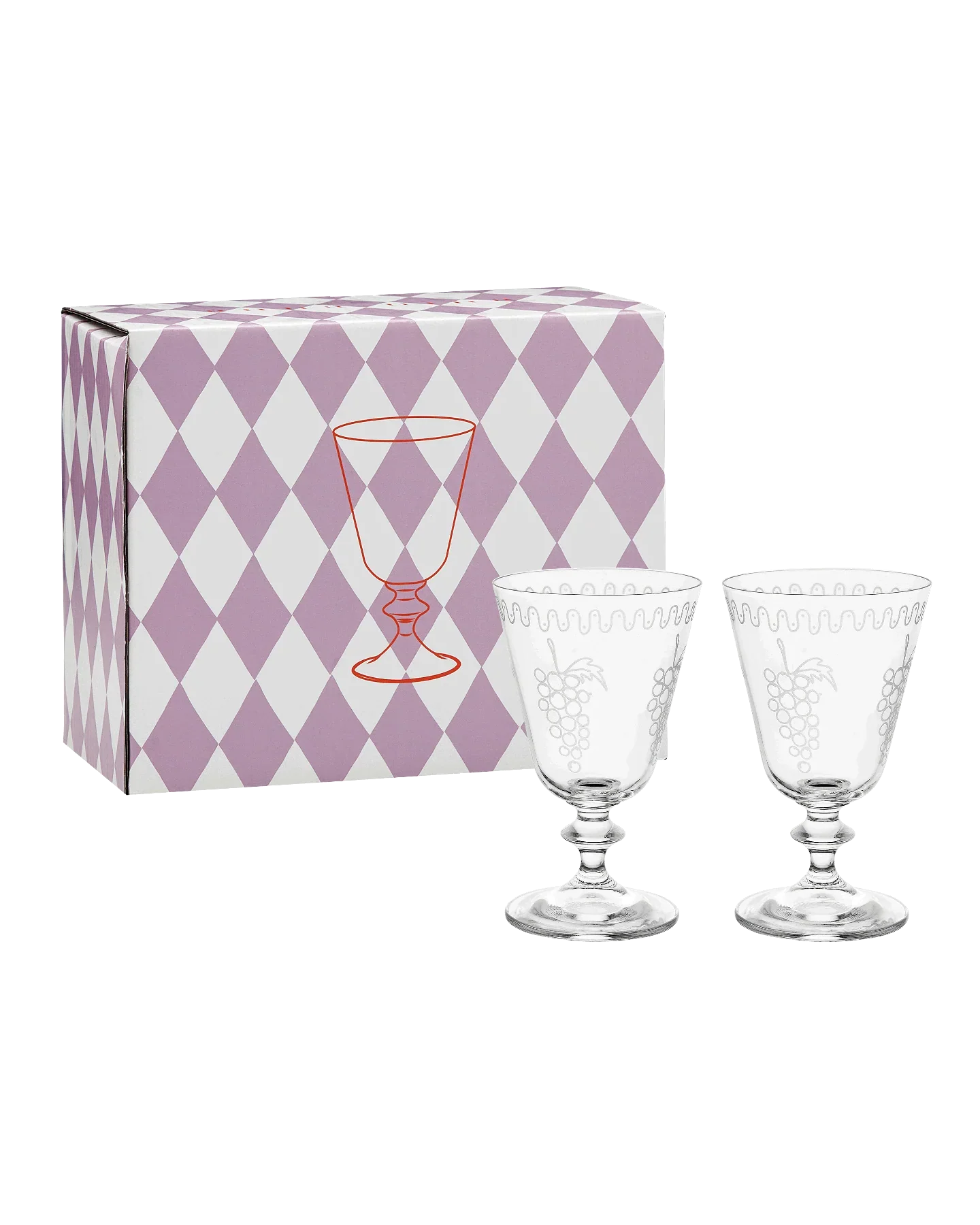 Grapevine Short Wine Glass | Set of 2