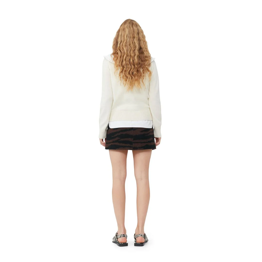 Graphic Bees O-Neck Pullover (Egret) - Image 4