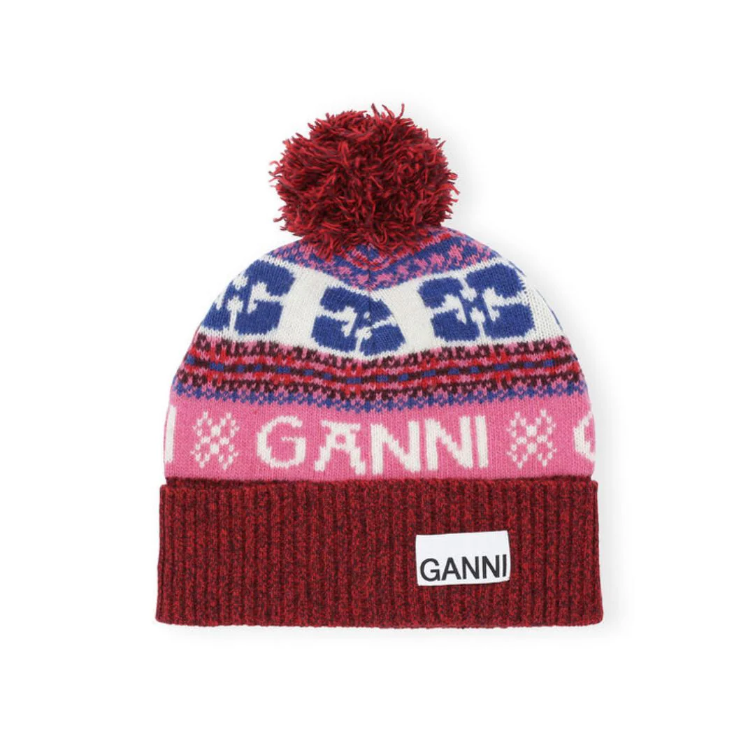 Graphic Wool Beanie (Multicolour)