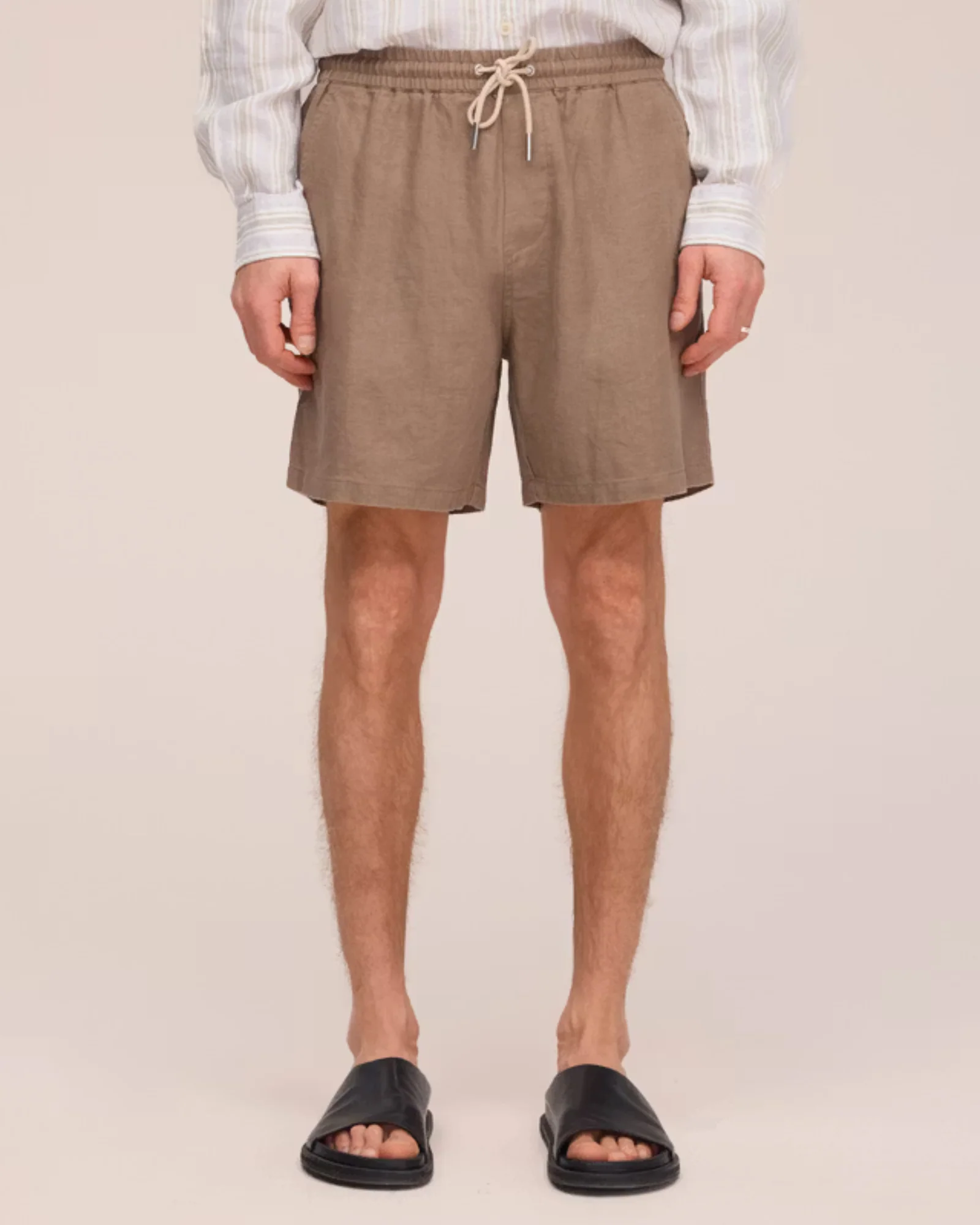 Gregor 1454 Casual Drawstring Linen Shorts - Image 6