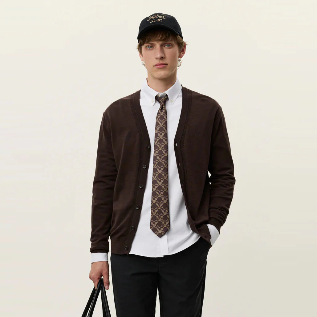 Greyson Merino Cardigan (Delicioso Brown) - Image 2