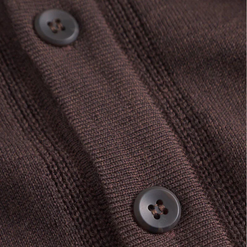 Greyson Merino Cardigan (Delicioso Brown) - Image 6