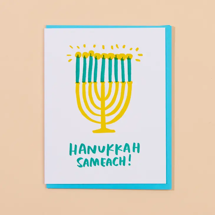 Hanukkah Sameach Menorah Card