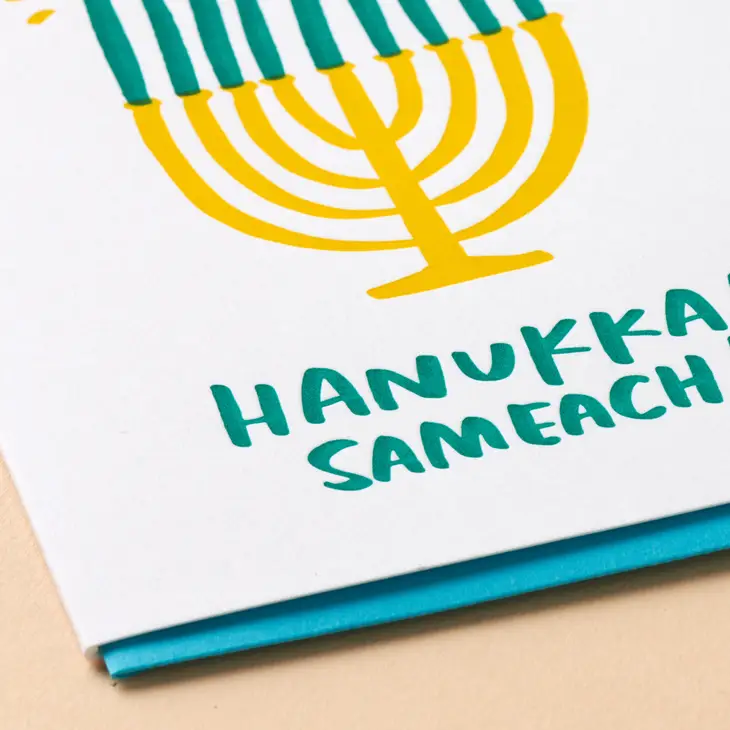 Hanukkah Sameach Menorah Card - Image 2