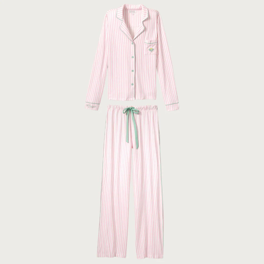 Happiest On The Court PJ Set (Ivory) - Image 3