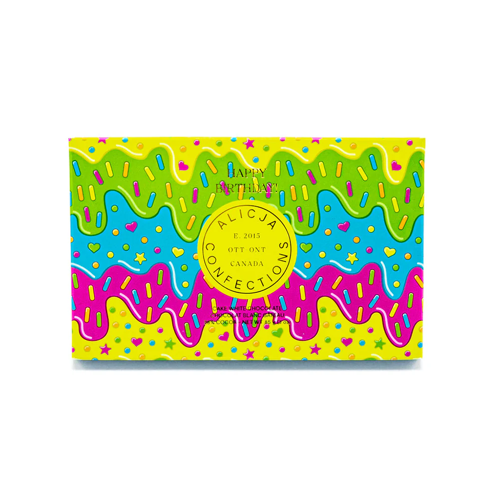 Happy Birthday! Birthday Cake White Chocolate Bar