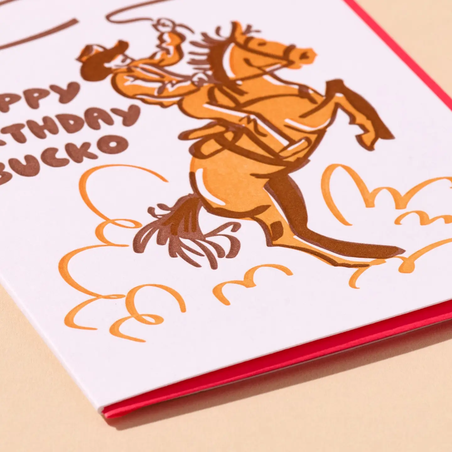 Happy Birthday Bucko Cowboy Western Birthday Card - Image 2