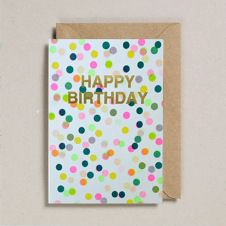Riso Shapes Happy Birthday Confetti Card
