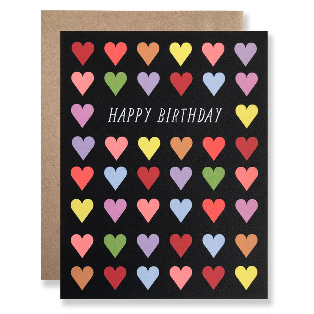 Happy Birthday Hearts Card