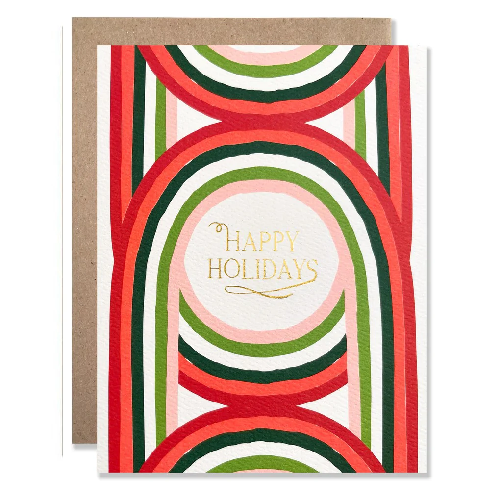 Happy Holidays Arches Card