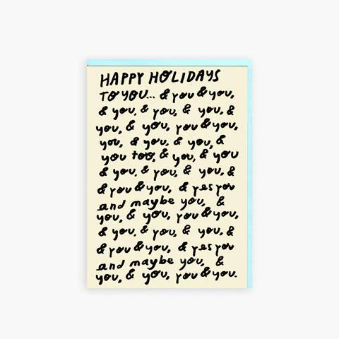 Happy Holidays To You Card