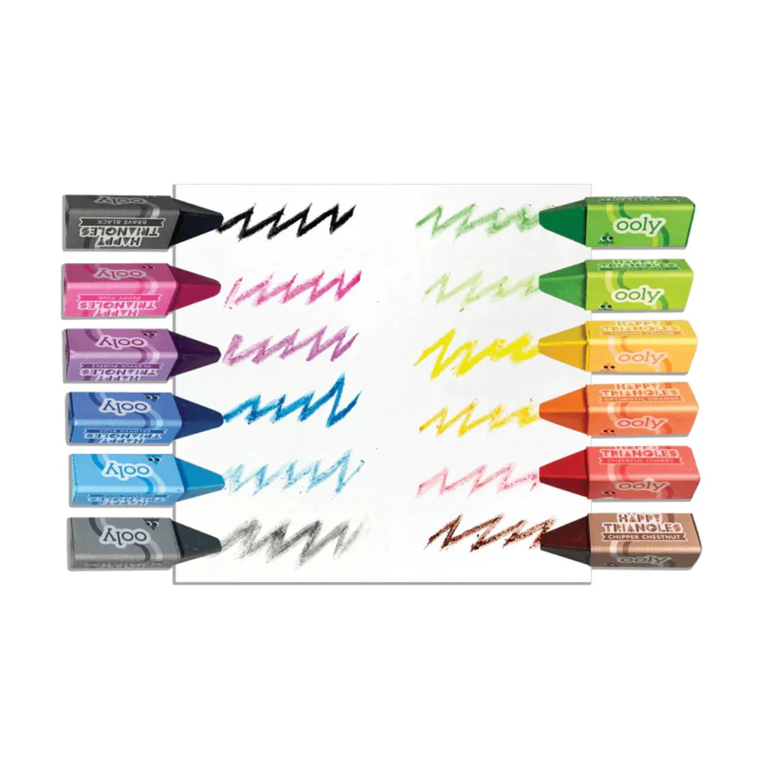 Happy Triangles Jumbo Crayons (Set of 12) - Image 2