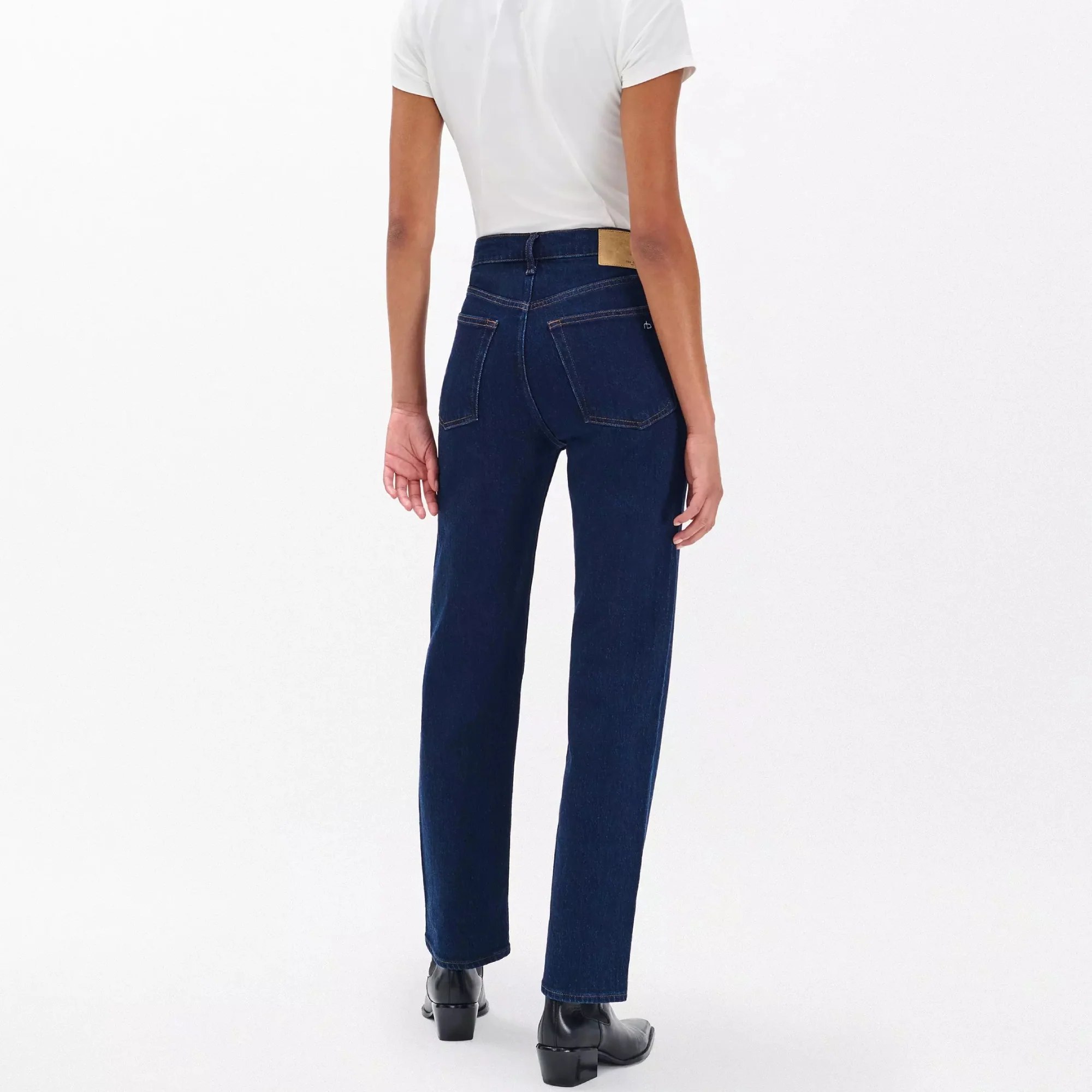 Harlow Mid-Rise Ankle Straight (Dark Rinse) - Image 6