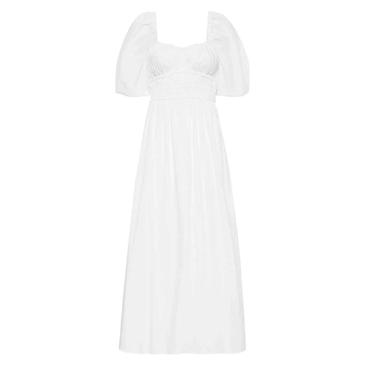 Harmonita Midi Dress (White) - Image 4