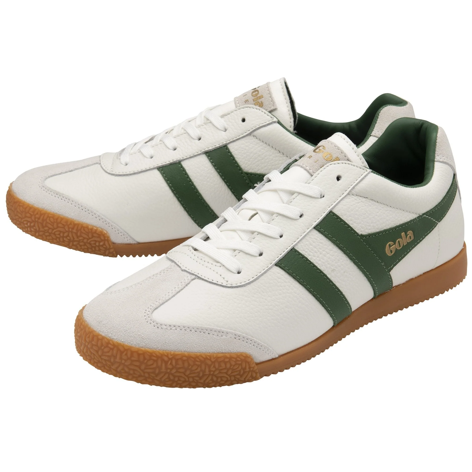 Harrier Leather Sneaker (White + Green + Green) - Image 3