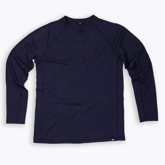 Hartley Long Sleeve Henley Shirt (Navy)