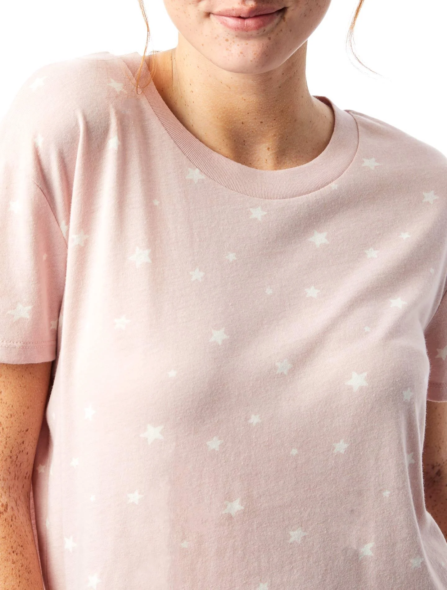 Headliner Vintage Crop Tee (Rose Quartz Dreamy Stars) - Image 3