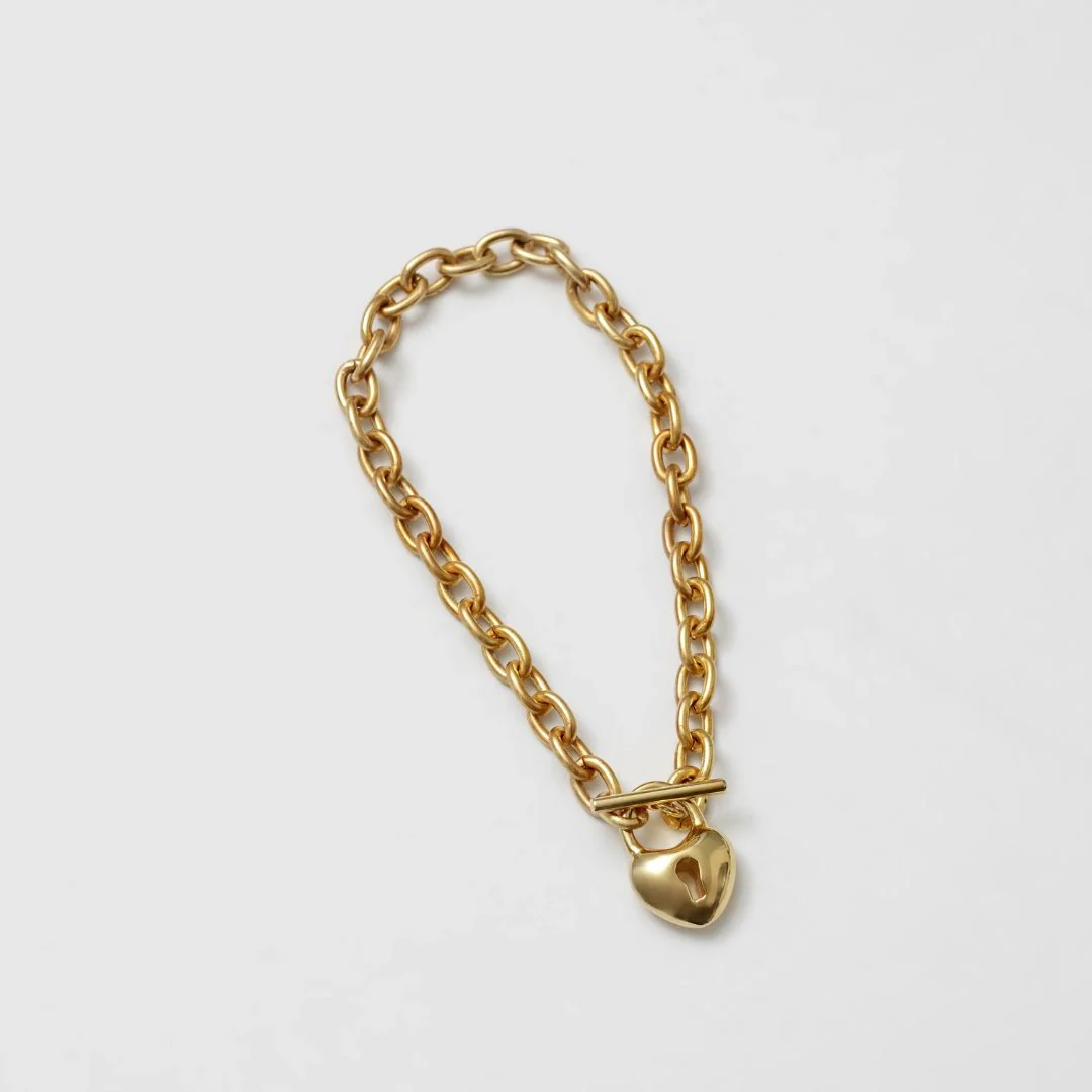 Heart Lock Bracelet (Gold)