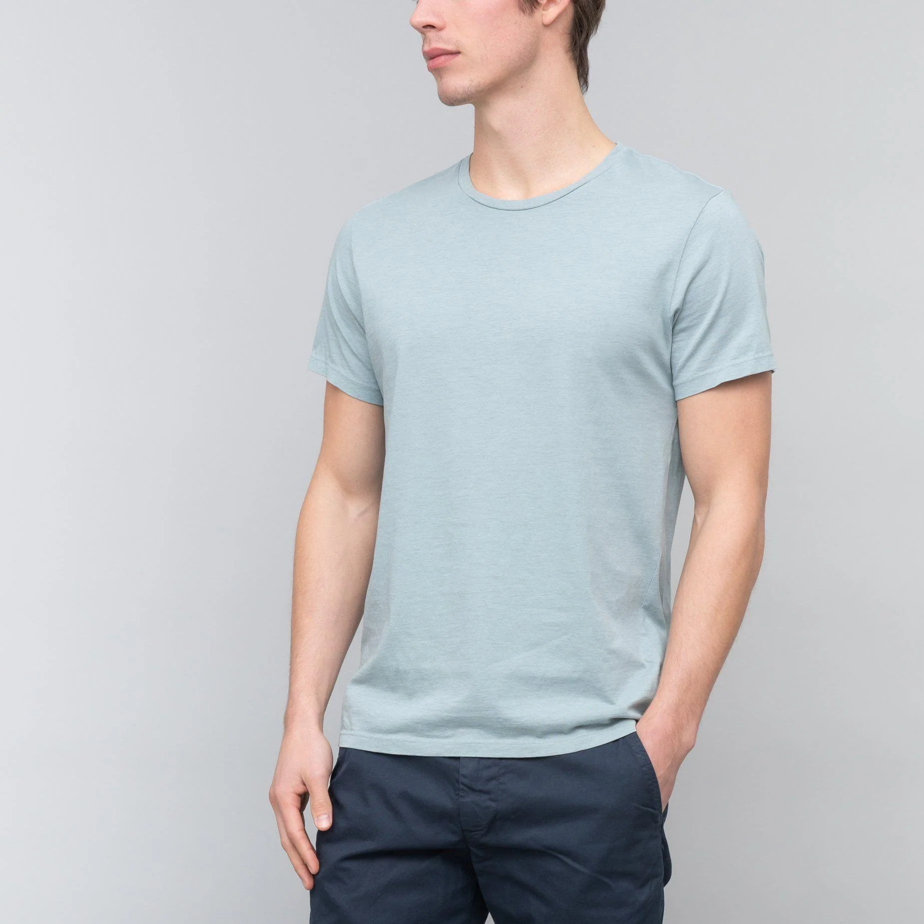 Heather Crew Tee (Dew) - Image 2