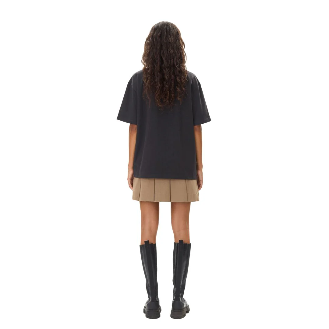 Heavy Cotton Drop Shoulder Fringe T-Shirt (Phantom) - Image 3